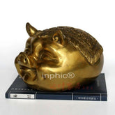 INPHIC-開光純銅小金豬儲蓄罐擺件招財納福存錢罐工藝品家居裝飾品